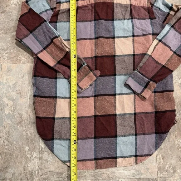 Madewell Flannel Shirt Jacket Womens XS Sunday Shacket Pockets Plaid Very Soft - Picture 7 of 7
